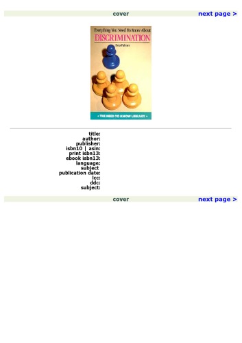 دانلود کتاب Everything You Need to Know About Discrimination (The Library