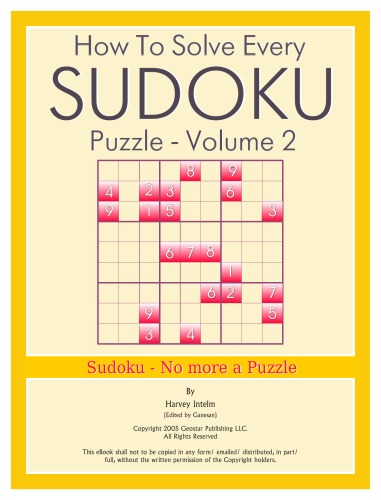 دانلود کتاب How To Solve Every Sudoku Puzzle (Volume 2