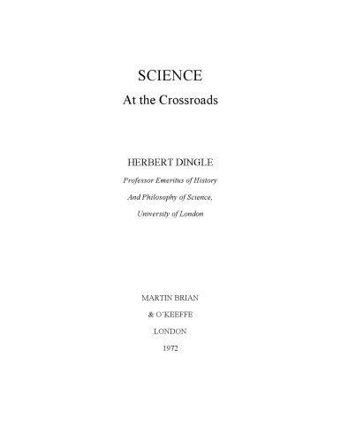 دانلود کتاب Science at the Crossroads