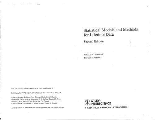 دانلود کتاب Statistical Models and Methods for Lifetime Data