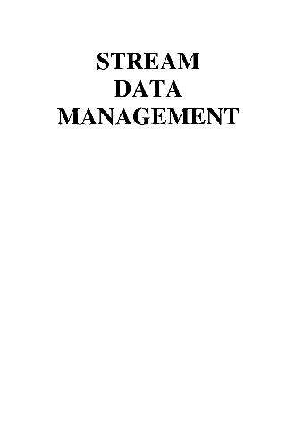 دانلود کتاب Stream data management