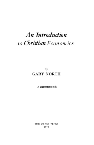 دانلود کتاب An Introduction to Christian Economics