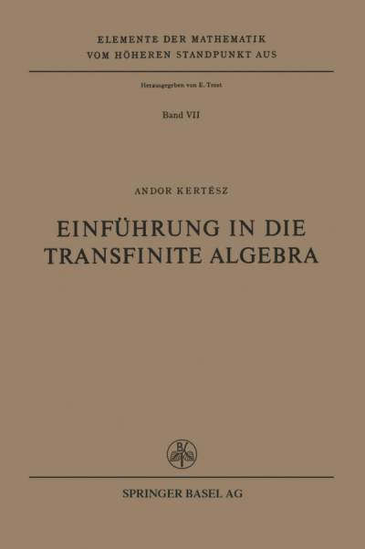 دانلود کتاب Einführung in die Transfinite Algebra