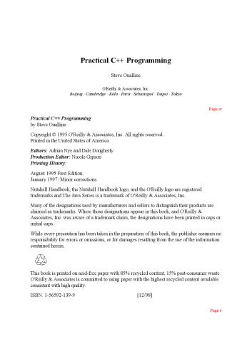 دانلود کتاب Practical C++ programming