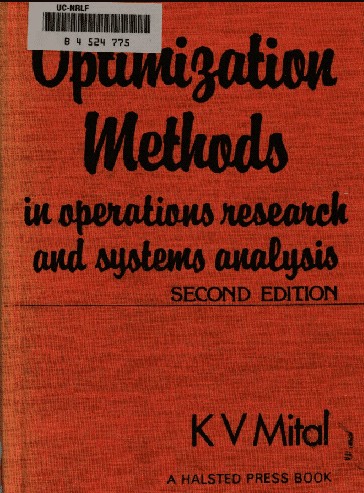 دانلود کتاب Optimization methods in operations research and systems analysis (2nd Edition)