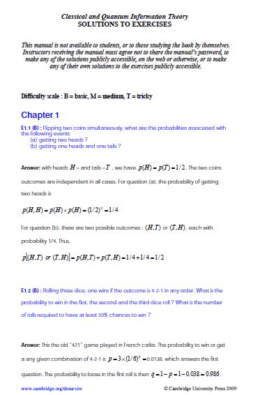 دانلود کتاب [Soultion Manual] Classical and Quantum Information Theory An Introduction for the Telecom Scientist