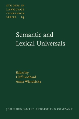 دانلود کتاب Semantic and Lexical Universals: Theory Empirical Findings