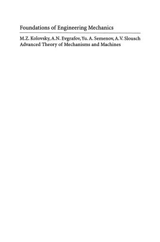 دانلود کتاب Advanced Theory of Mechanisms and Machines