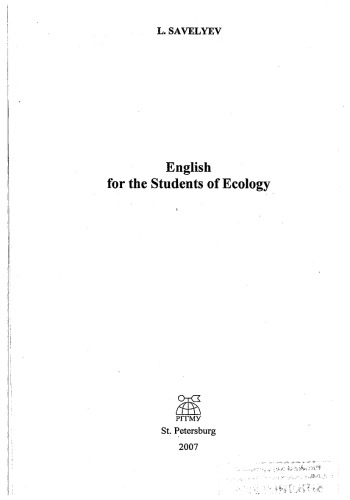 دانلود کتاب English for the Students of Ecology