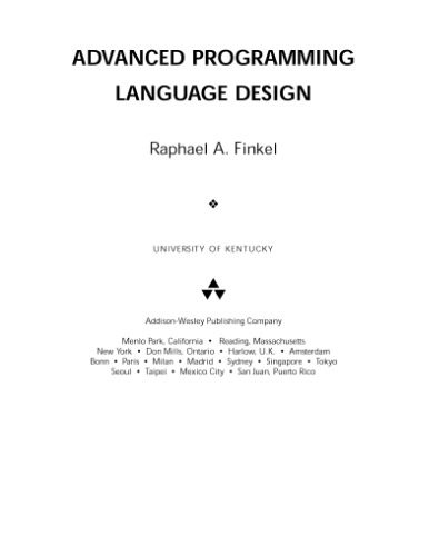 دانلود کتاب Advanced programming language design