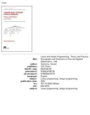 دانلود کتاب Linear and Integer Programming: Theory Practice