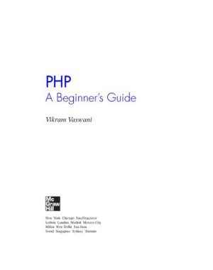 دانلود کتاب PHP : a beginner’s guide