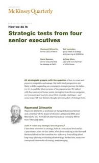 دانلود کتاب فارسی Strategic tests from four senior executives. January 2011