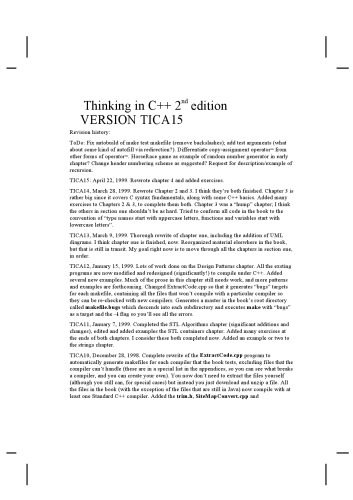 دانلود کتاب Thinking in C++