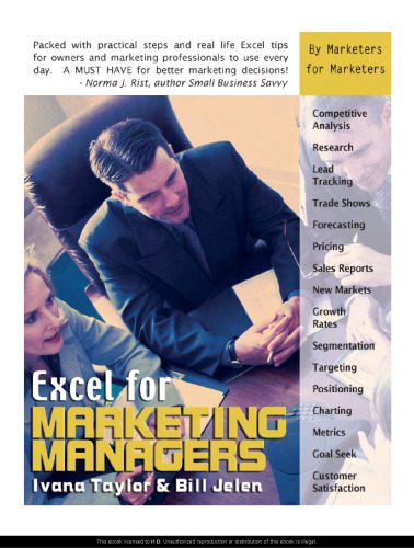 دانلود کتاب Excel for Marketing Managers