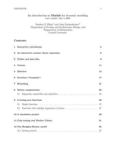 دانلود کتاب An introduction to Matlab for dynamic modeling