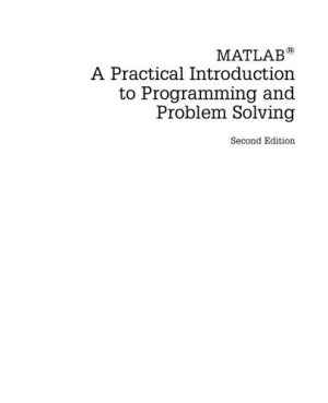 دانلود کتاب MATLAB : a practical introduction to programming and problem solving