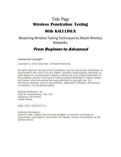 دانلود کتاب Wireless Penetration Testing with Kali Linux