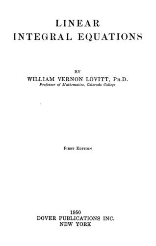 دانلود کتاب Linear integral equations.