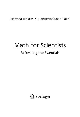 دانلود کتاب Math for Scientists. Refreshing the Essentials