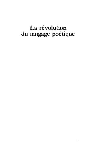 دانلود کتاب La révolution du langage poétique