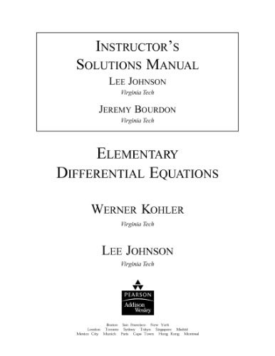دانلود کتاب Student Solutions Manual for Elementary Differential Equations