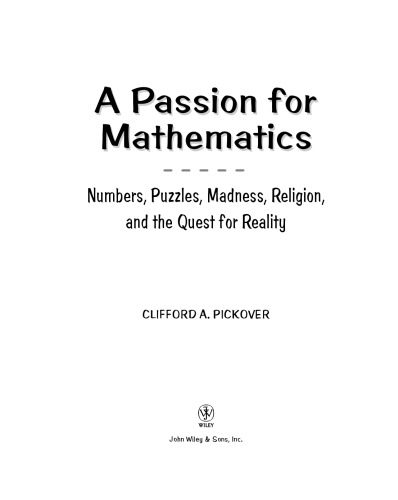 دانلود کتاب A Passion for Mathematics