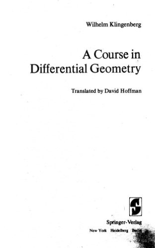 دانلود کتاب A Course in Differential Geometry