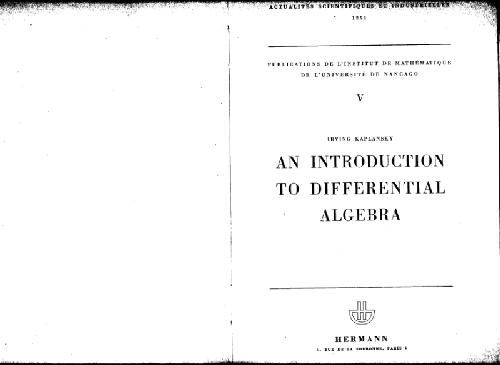 دانلود کتاب Introduction to differential algebra