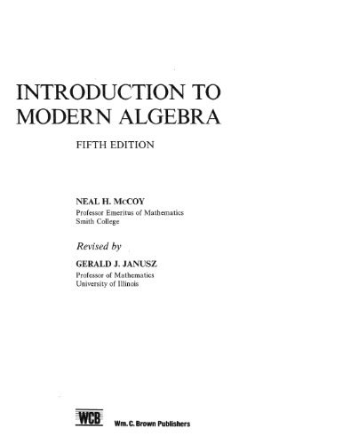 دانلود کتاب Introduction to Modern Algebra
