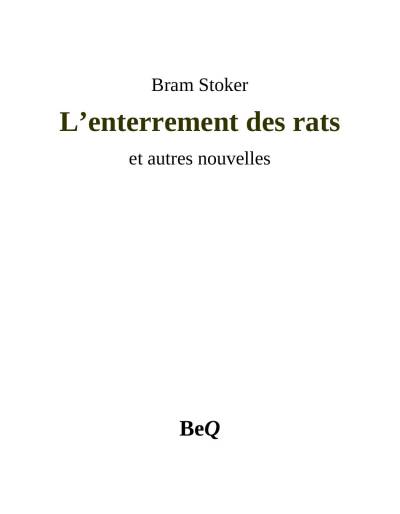 دانلود کتاب L’enterrement des rats et autres nouvelles