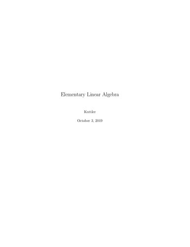 دانلود کتاب Elementary Linear Algebra