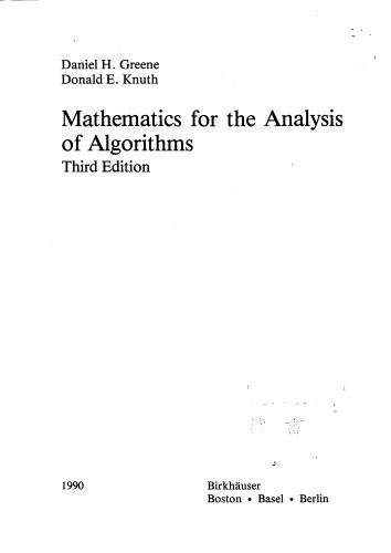دانلود کتاب Mathematics for the analysis of algorithms