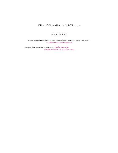 دانلود کتاب The Integral Calculus