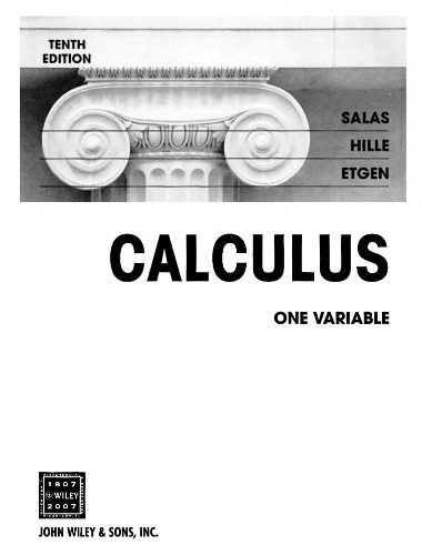 دانلود کتاب Calculus: one variable