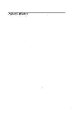 دانلود کتاب Argument structure