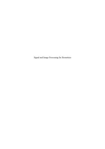 دانلود کتاب Signal and Image Processing for Biometrics
