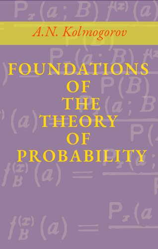 دانلود کتاب Foundations of the Theory Probability