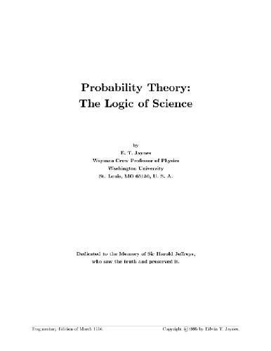 دانلود کتاب Probability Theory The Logic of Science