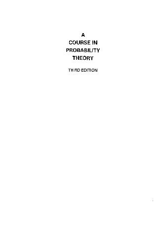 دانلود کتاب A Course in Probability Theory