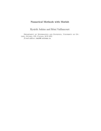 دانلود کتاب Numerical Methods with Matlab