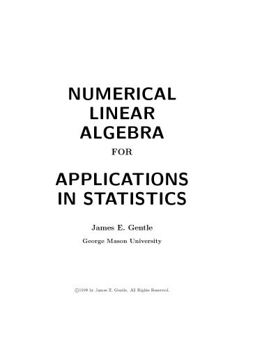 دانلود کتاب Numerical Linear Algebra for Applications in Statistics
