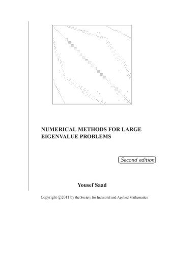 دانلود کتاب Numerical Methods for Large Eigenvalue Problems – 2nd Edition, SIAM, 2011, 285p