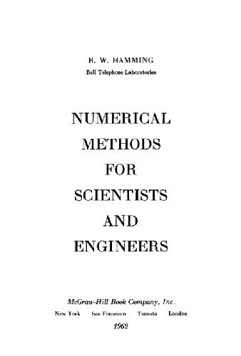 دانلود کتاب Numerical Methods For Scientists And Engineers