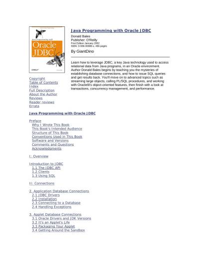 دانلود کتاب Java Programming with Oracle ODBC