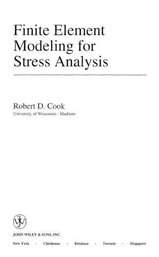 دانلود کتاب Finite element modeling for stress analysis