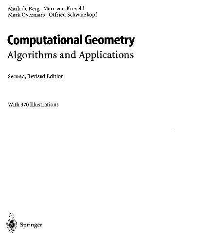 دانلود کتاب Computational Geometry algorithms and applications
