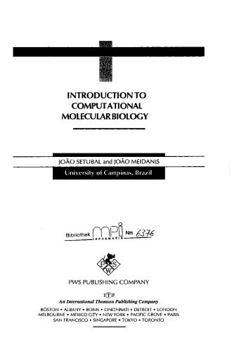 دانلود کتاب Introduction to Computational Molecular Biology