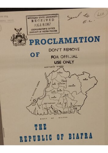دانلود کتاب Proclamation of the Republic Biafra