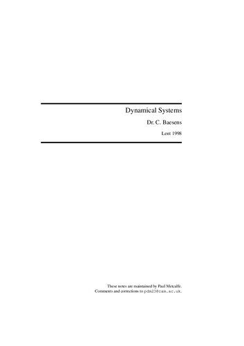 دانلود کتاب Dynamical Systems